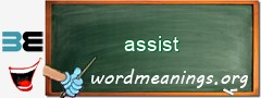 WordMeaning blackboard for assist